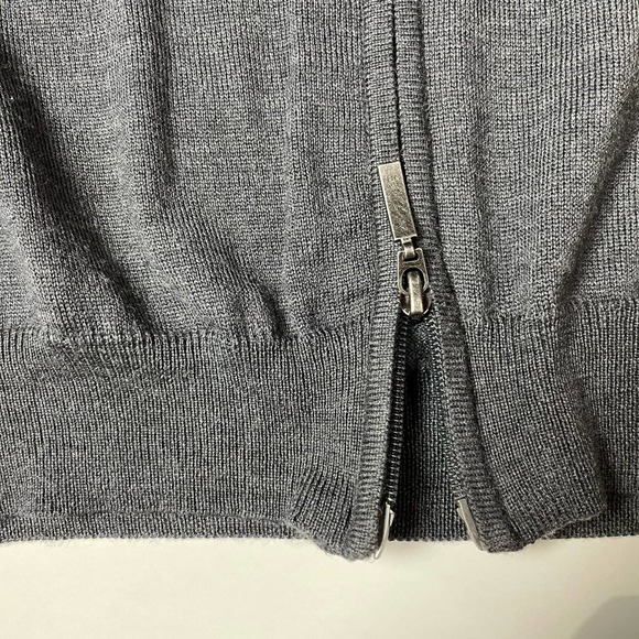 Made in Italy 100% merino wool. Saks Fifth Avenue Black Zip Up Sweater Vest - Picture 7 of 14